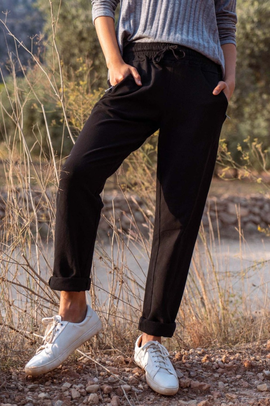 Pantalons Nina Kendosa | Pantalon Jogging - Brune