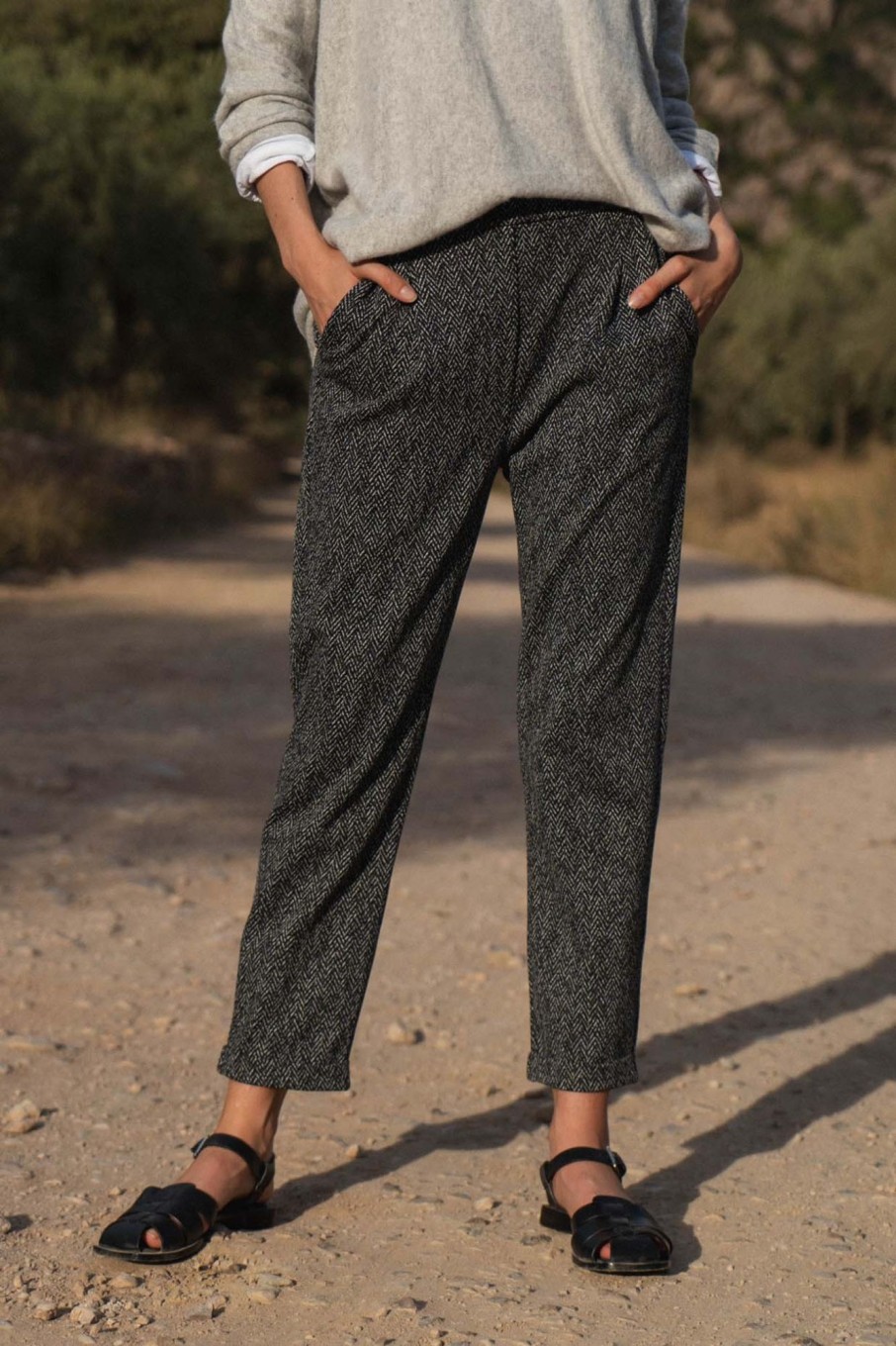 Pantalons Nina Kendosa | Pantalon Chevron - Jason Noir