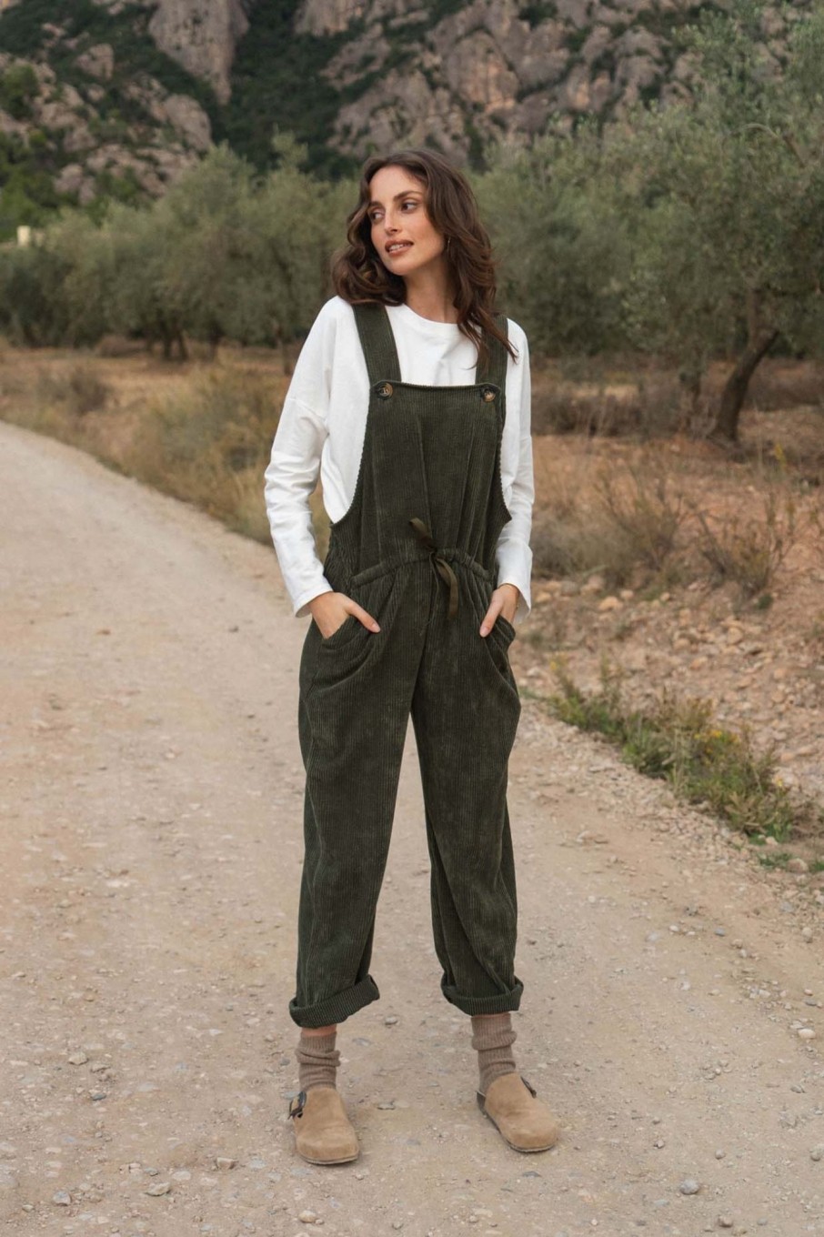 Pantalons Nina Kendosa | Salopette Velours - Oana