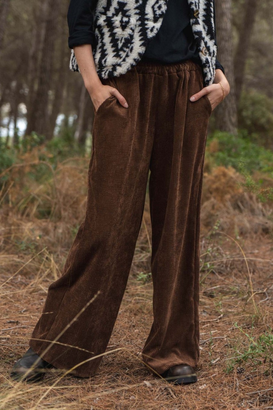 Pantalons Nina Kendosa | Pantalon Velours - Elie